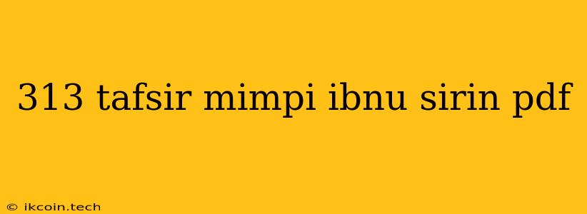 313 Tafsir Mimpi Ibnu Sirin Pdf