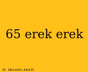 65 Erek Erek