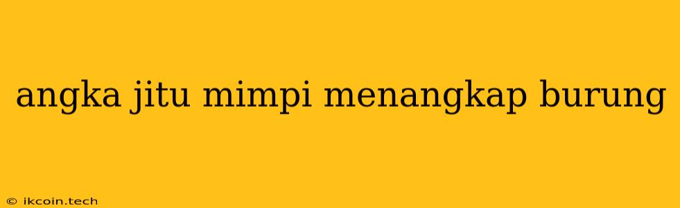 Angka Jitu Mimpi Menangkap Burung