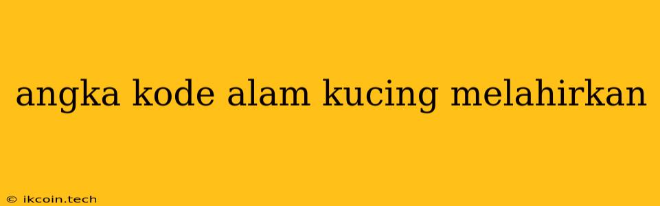 Angka Kode Alam Kucing Melahirkan