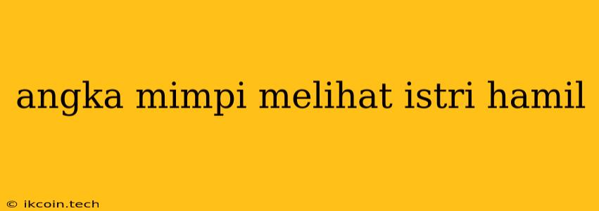 Angka Mimpi Melihat Istri Hamil