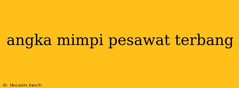 Angka Mimpi Pesawat Terbang