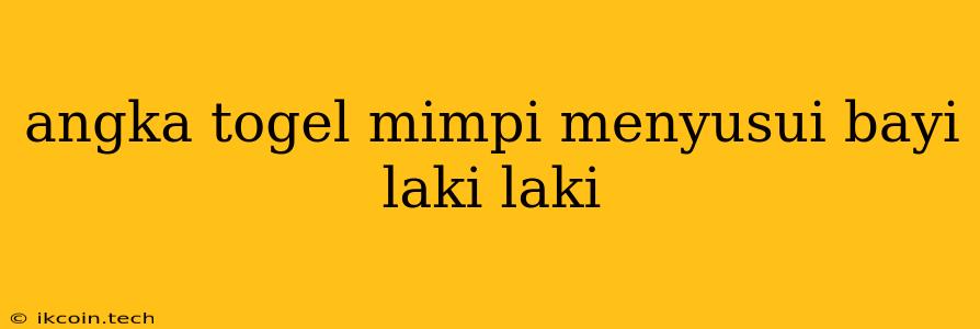 Angka Togel Mimpi Menyusui Bayi Laki Laki