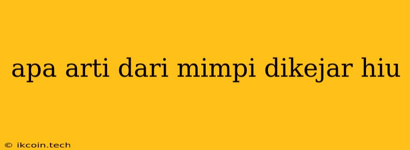 Apa Arti Dari Mimpi Dikejar Hiu