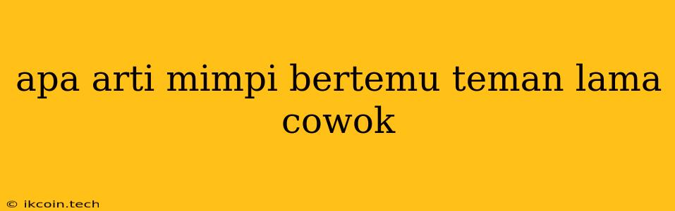 Apa Arti Mimpi Bertemu Teman Lama Cowok