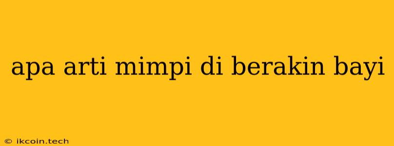 Apa Arti Mimpi Di Berakin Bayi