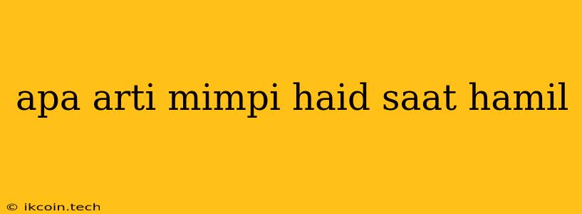 Apa Arti Mimpi Haid Saat Hamil