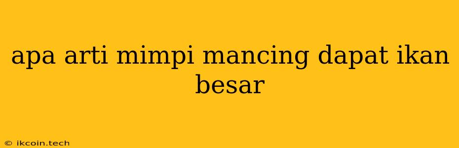 Apa Arti Mimpi Mancing Dapat Ikan Besar