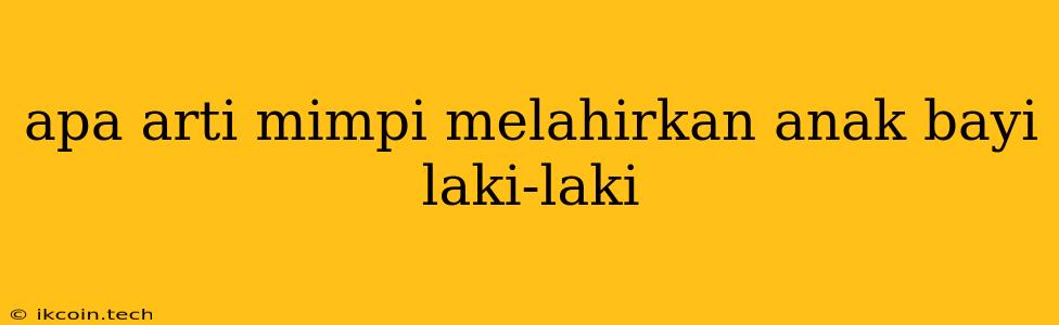 Apa Arti Mimpi Melahirkan Anak Bayi Laki-laki