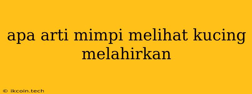 Apa Arti Mimpi Melihat Kucing Melahirkan