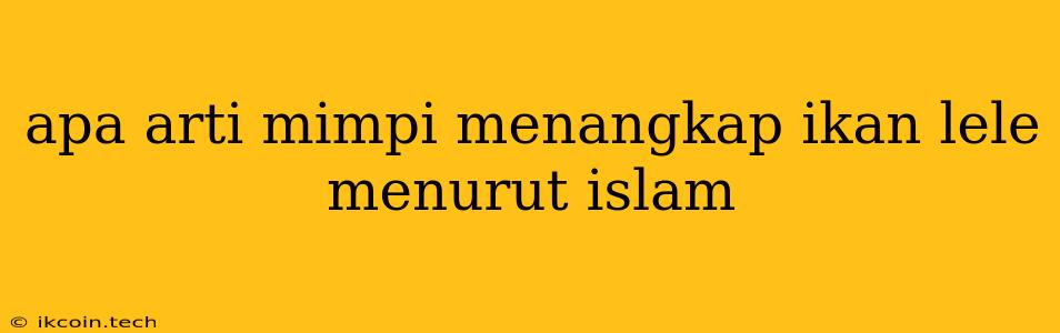 Apa Arti Mimpi Menangkap Ikan Lele Menurut Islam