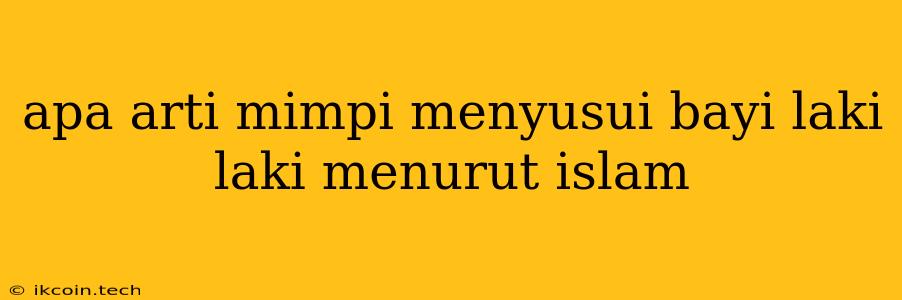 Apa Arti Mimpi Menyusui Bayi Laki Laki Menurut Islam