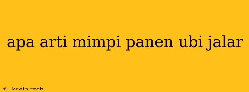 Apa Arti Mimpi Panen Ubi Jalar