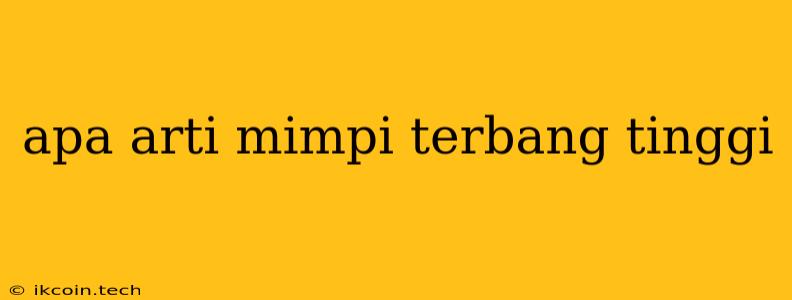 Apa Arti Mimpi Terbang Tinggi