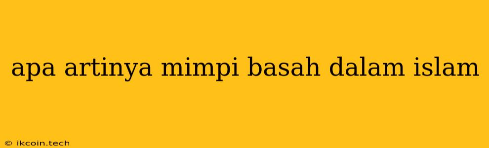 Apa Artinya Mimpi Basah Dalam Islam