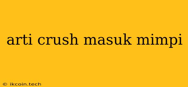 Arti Crush Masuk Mimpi