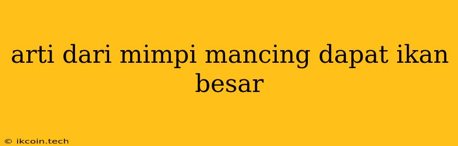 Arti Dari Mimpi Mancing Dapat Ikan Besar