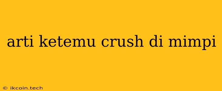 Arti Ketemu Crush Di Mimpi