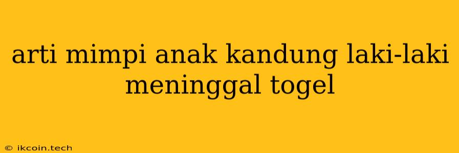 Arti Mimpi Anak Kandung Laki-laki Meninggal Togel