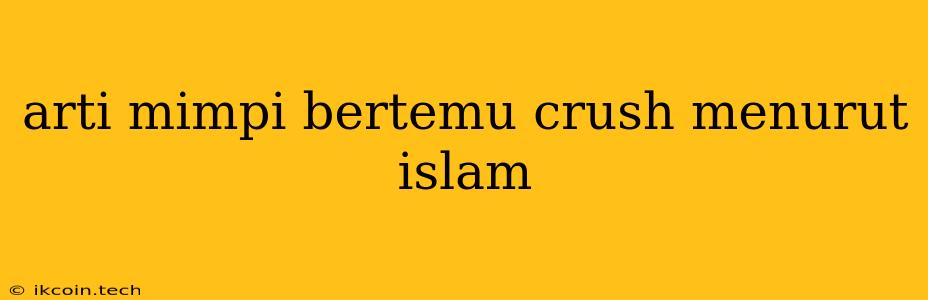 Arti Mimpi Bertemu Crush Menurut Islam