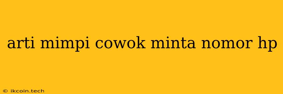 Arti Mimpi Cowok Minta Nomor Hp