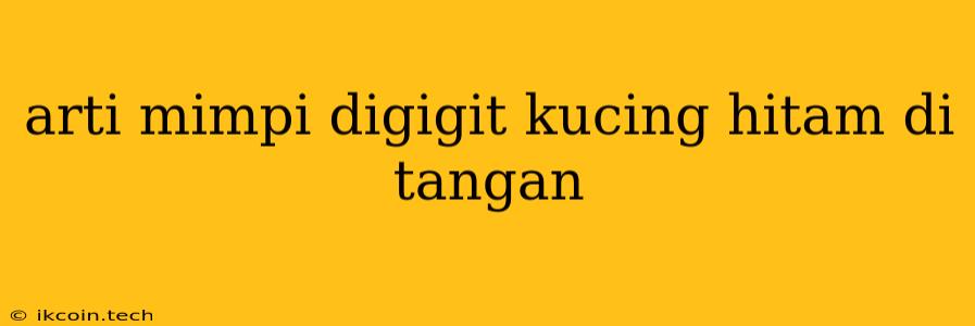 Arti Mimpi Digigit Kucing Hitam Di Tangan