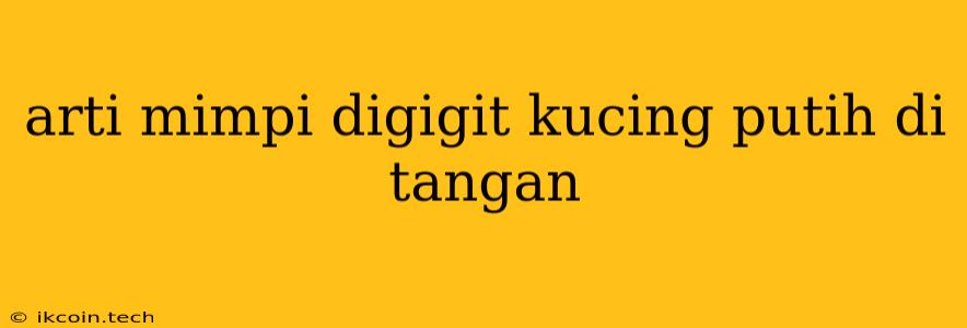 Arti Mimpi Digigit Kucing Putih Di Tangan