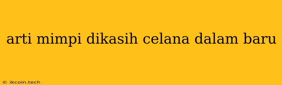 Arti Mimpi Dikasih Celana Dalam Baru