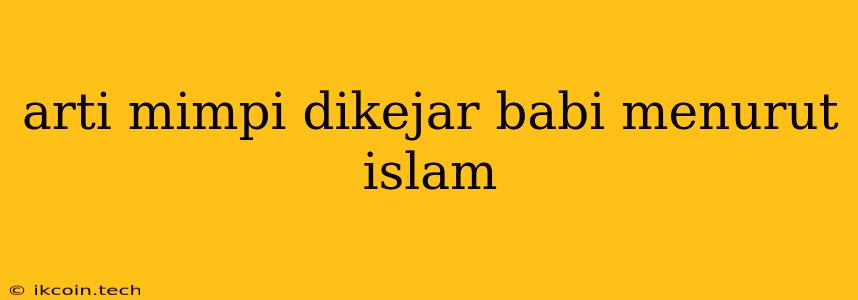 Arti Mimpi Dikejar Babi Menurut Islam