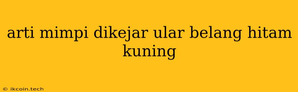 Arti Mimpi Dikejar Ular Belang Hitam Kuning