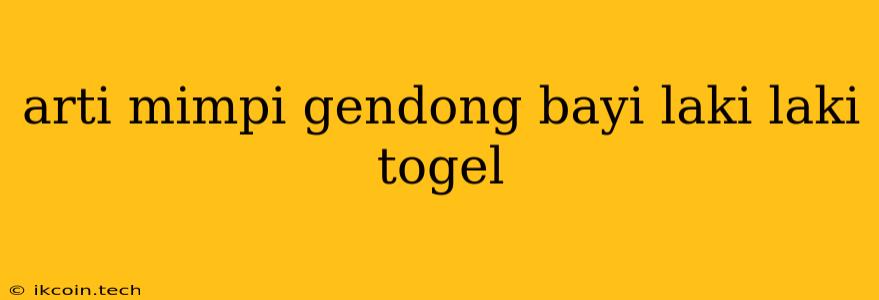 Arti Mimpi Gendong Bayi Laki Laki Togel