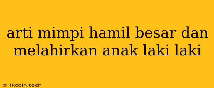 Arti Mimpi Hamil Besar Dan Melahirkan Anak Laki Laki