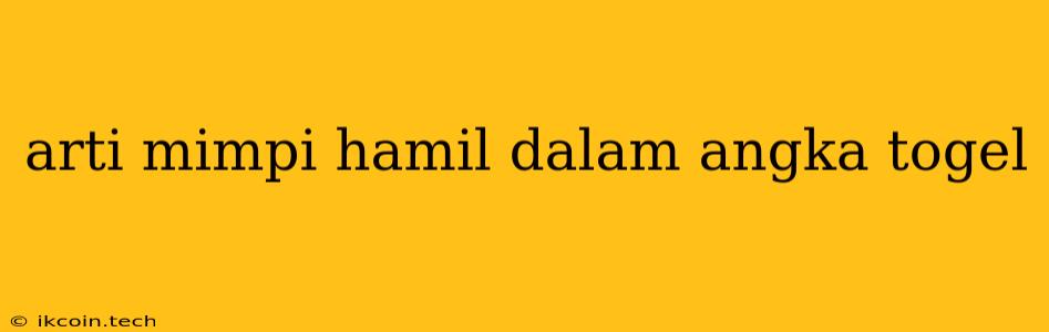 Arti Mimpi Hamil Dalam Angka Togel