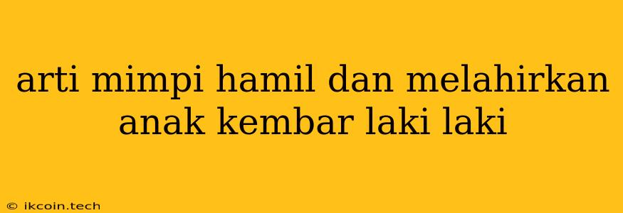 Arti Mimpi Hamil Dan Melahirkan Anak Kembar Laki Laki