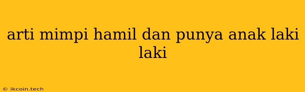 Arti Mimpi Hamil Dan Punya Anak Laki Laki