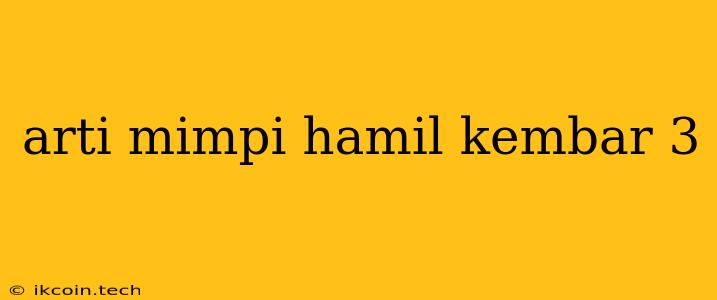 Arti Mimpi Hamil Kembar 3