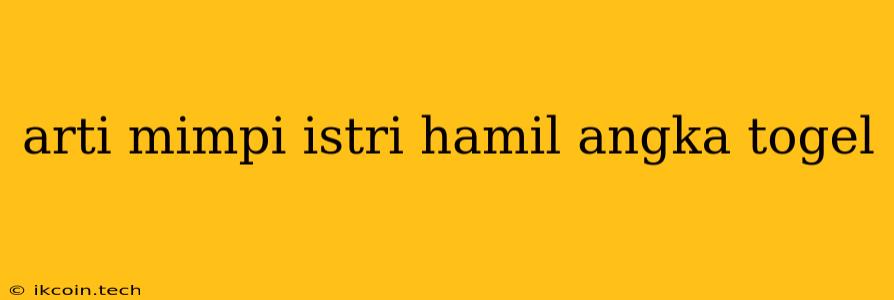 Arti Mimpi Istri Hamil Angka Togel