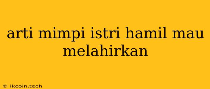 Arti Mimpi Istri Hamil Mau Melahirkan