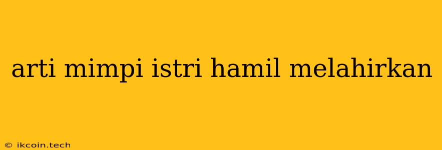 Arti Mimpi Istri Hamil Melahirkan