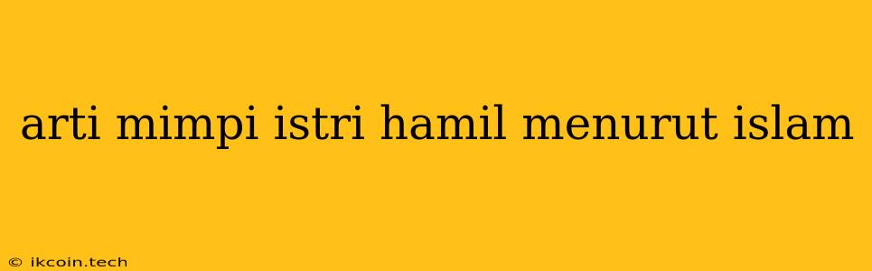 Arti Mimpi Istri Hamil Menurut Islam