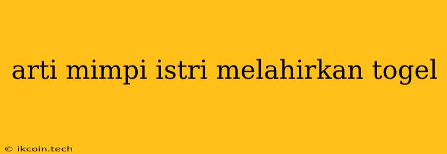 Arti Mimpi Istri Melahirkan Togel