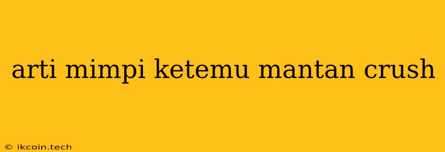 Arti Mimpi Ketemu Mantan Crush