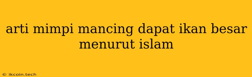 Arti Mimpi Mancing Dapat Ikan Besar Menurut Islam