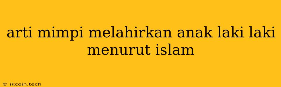 Arti Mimpi Melahirkan Anak Laki Laki Menurut Islam