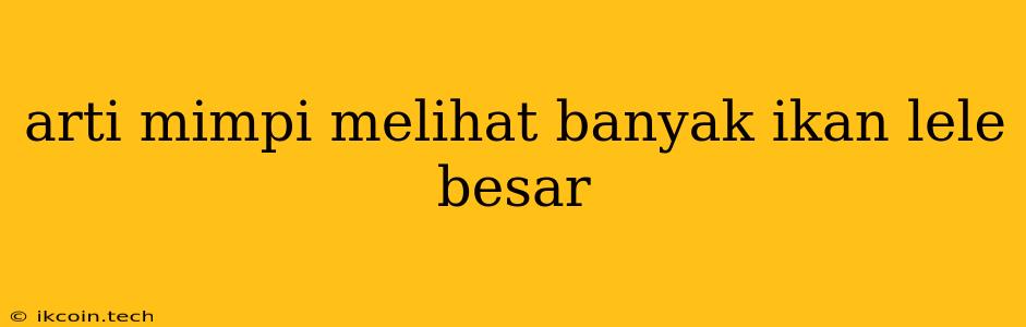 Arti Mimpi Melihat Banyak Ikan Lele Besar