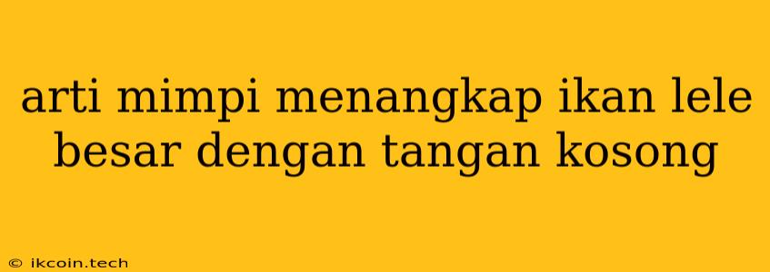 Arti Mimpi Menangkap Ikan Lele Besar Dengan Tangan Kosong