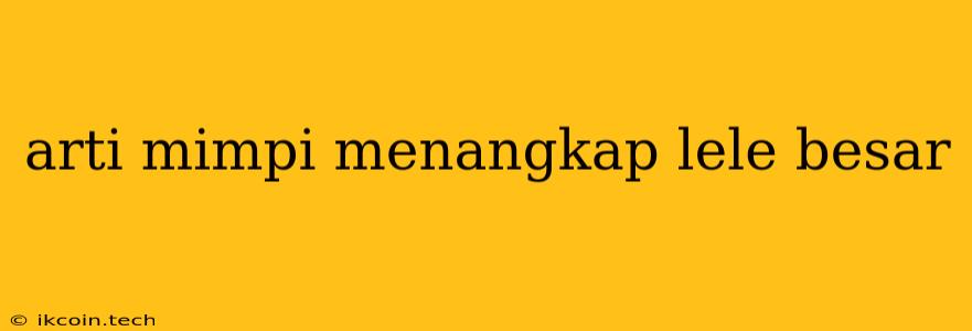 Arti Mimpi Menangkap Lele Besar