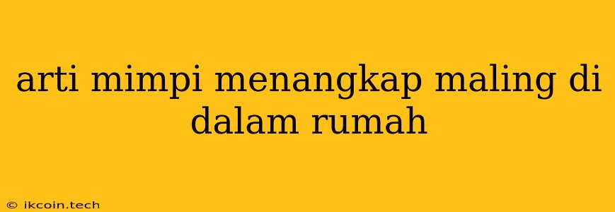 Arti Mimpi Menangkap Maling Di Dalam Rumah