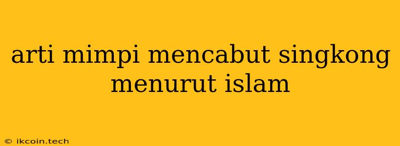 Arti Mimpi Mencabut Singkong Menurut Islam