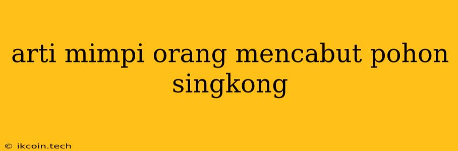 Arti Mimpi Orang Mencabut Pohon Singkong